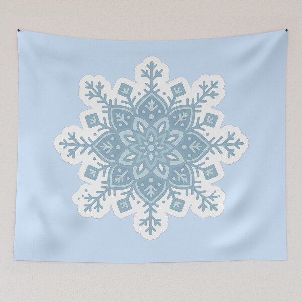 Item preview, Blue Mandala Snowflake - Winter Christmas Holiday designed and sold by PunchDrop.