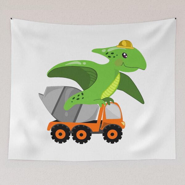 Item preview, Flying dinosaur truck driver cement mixer designed and sold by Nicaella.