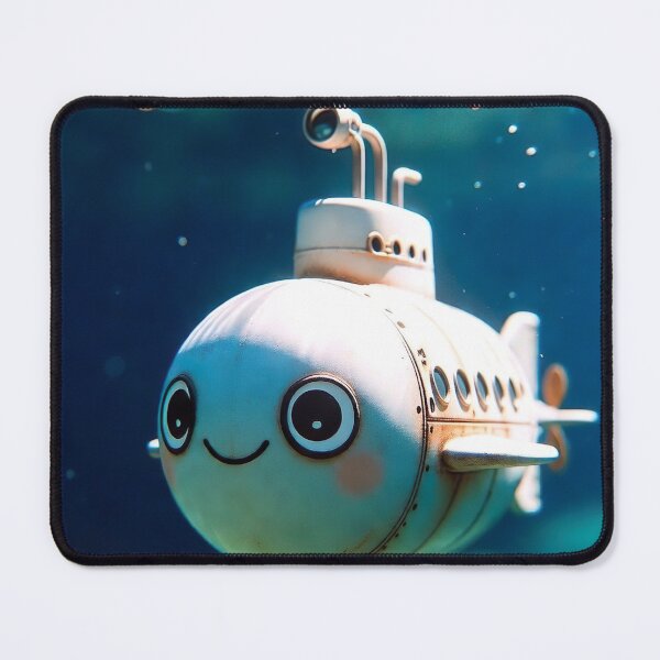 Item preview, Vintage Kawaii Submarine – Cute Retro Submarine with Big Eyes designed and sold by NordseeSteel.