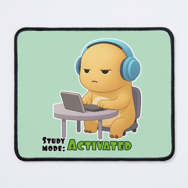 Item preview, Study Mode: Activated - Focused Dino with Headphones designed and sold by The-Tiny-Canvas.