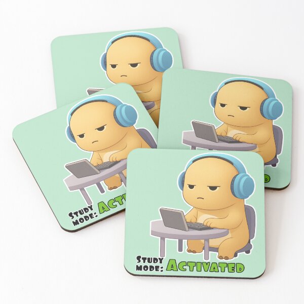 Item preview, Study Mode: Activated - Focused Dino with Headphones designed and sold by The-Tiny-Canvas.