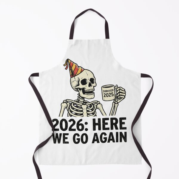 Item preview, Funny Skeleton 2026 New Year Here We Go Again designed and sold by shellymope.