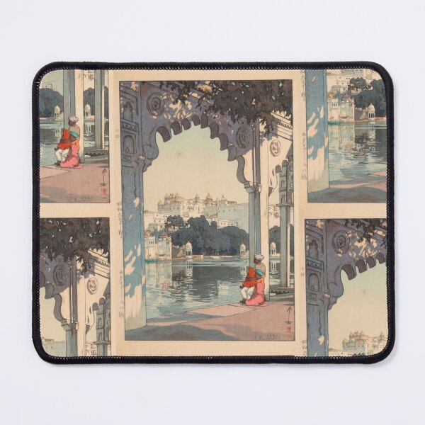 Item preview, Udaipur Castle by Yoshida Hiroshi : Tranquil Lakeside Japanese Poster designed and sold by artofuniverse.