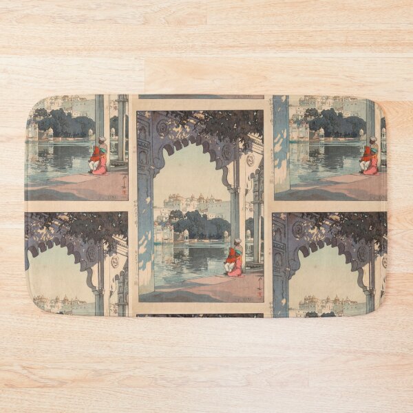 Item preview, Udaipur Castle by Yoshida Hiroshi : Tranquil Lakeside Japanese Poster designed and sold by artofuniverse.