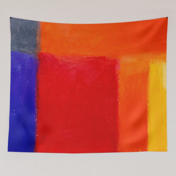 Item preview, abstract in blue and orange designed and sold by Tereza Pilar  Art.