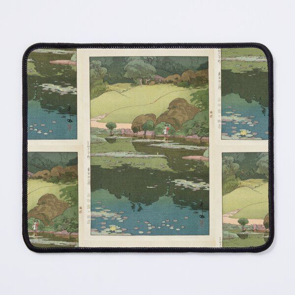 Item preview, Water Lilies in the Botanical Garden by Yoshida Hiroshi : Tranquil Japanese Poster designed and sold by artofuniverse.