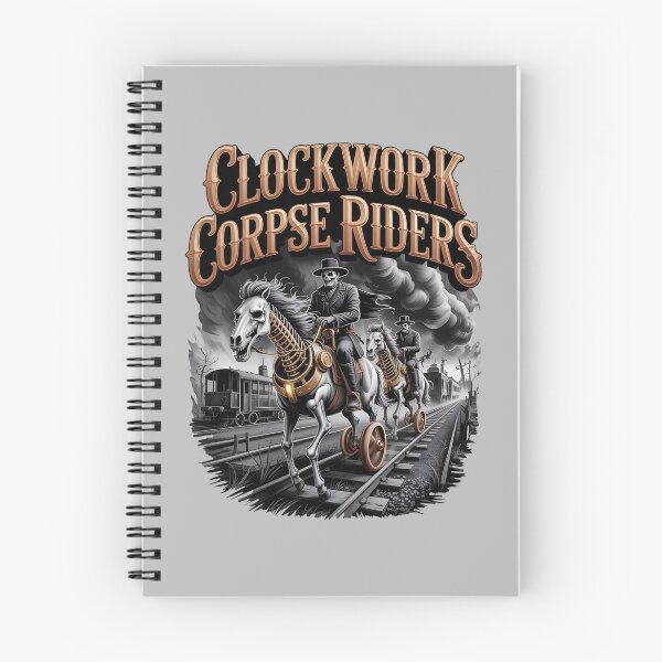 Item preview, gothic western - victorian steampunk - mechanical cowboy - clockwork outlaw - gears and guns - plague train - ghost train - haunted desert - occult western - skeletal cowboy designed and sold by JansenGS.