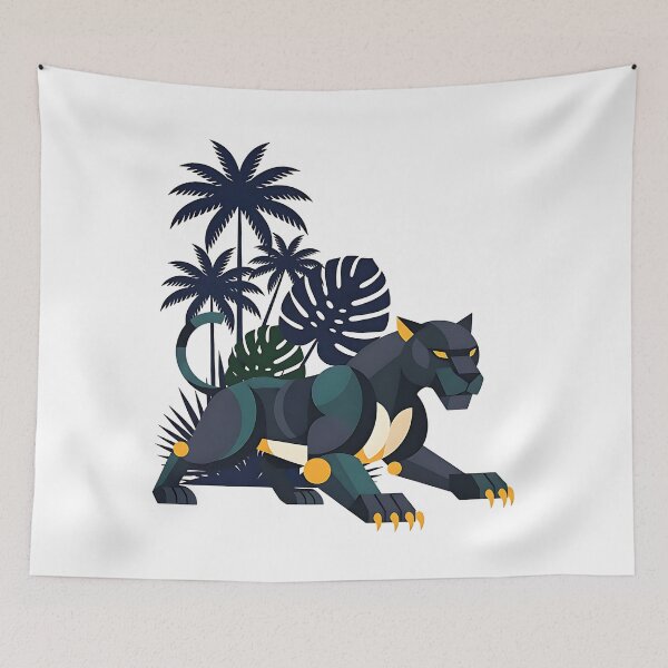 Item preview, Geometric Bauhaus Panther Jungle Art designed and sold by DesignedByMarty.