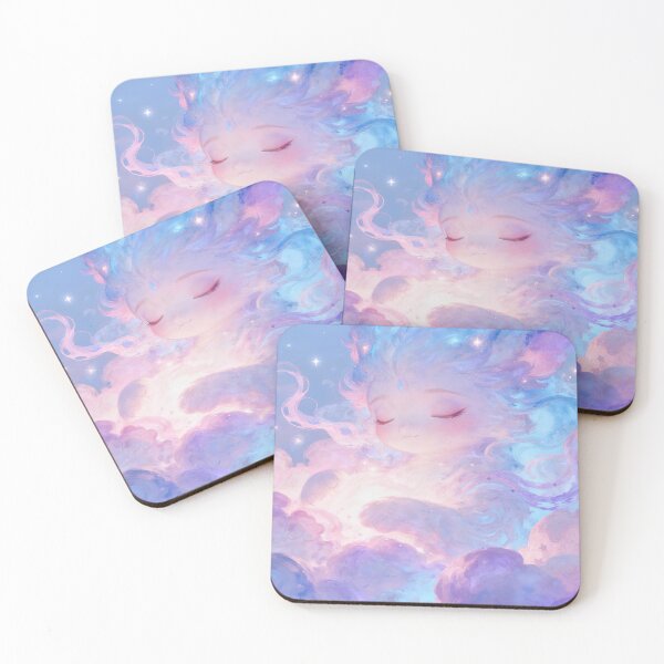 Item preview, Dreamy Violet Cloud Spirit Face Art Print | Starry Pastel Dream Portrait designed and sold by KAMOCHI Art.