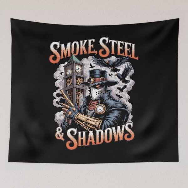 Item preview, gothic western - victorian steampunk - mechanical cowboy - clockwork outlaw - gears and guns - plague train - ghost train - haunted desert - occult western - skeletal cowboy designed and sold by JansenGS.
