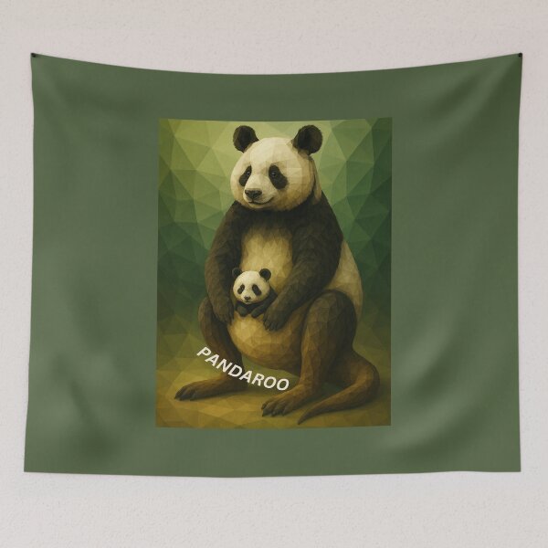 Item preview, Pandaroo – Panda Kangaroo Hybrid Animal Art designed and sold by GeoWild Designs.