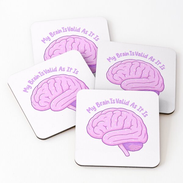 Item preview, “My Brain Is Valid As It Is” Pink Sparkle Brain – Neurodiversity Pride & Self-Acceptance Design designed and sold by PureBrain.