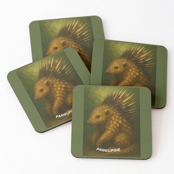 Item preview, Pangupine – Pangolin Porcupine Hybrid Animal Art designed and sold by GeoWild Designs.