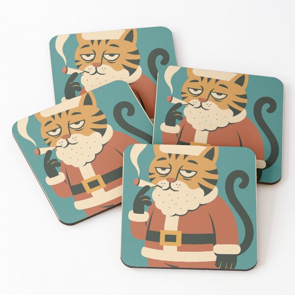 Item preview, Christmas cat on drugs designed and sold by diulid.