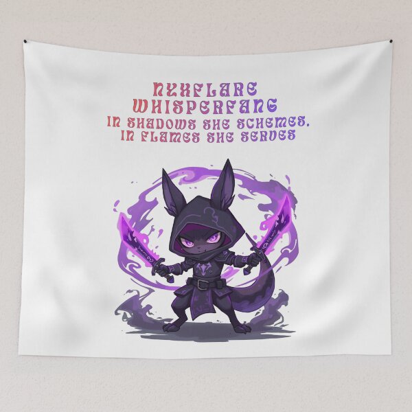 Item preview, “Nyxflare Whisperfang – Shadowblade of the Flame” designed and sold by Monzora.