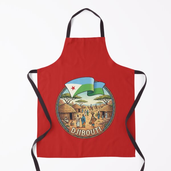 Item preview, Djibouti city and village - flags designed and sold by DjibProp.