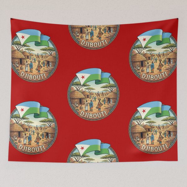 Item preview,  Djibouti city and village - flags designed and sold by DjibProp.