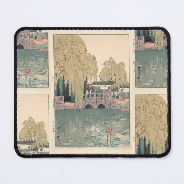 Item preview, Yanagi Ni Shakkyo Willow and Stone Bridge by Yoshida Hiroshi : Serene Japanese Poster designed and sold by artofuniverse.