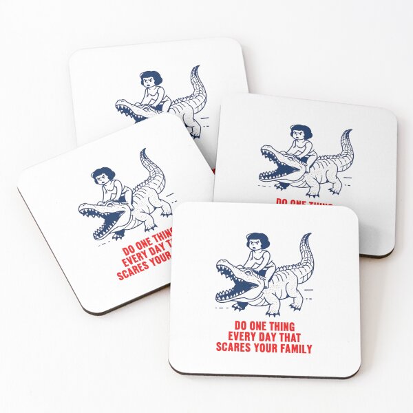 Item preview, Do One Thing Every Day That Scares Your Family — Funny Alligator Riding Quote designed and sold by HBDStudio.