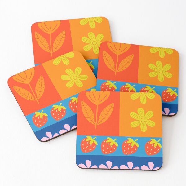 Item preview, Strawberry  Bloom Grid designed and sold by Studio Srnga by Sarda.