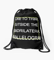 I like to think outside Drawstring Bag