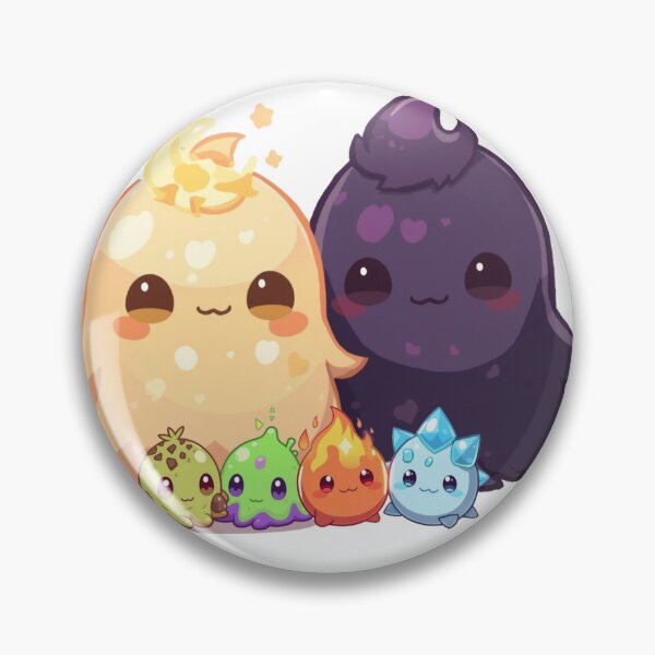 Item preview, “Elemental Slime Family – Light, Dark & Their Four Tiny Elements” designed and sold by Monzora.