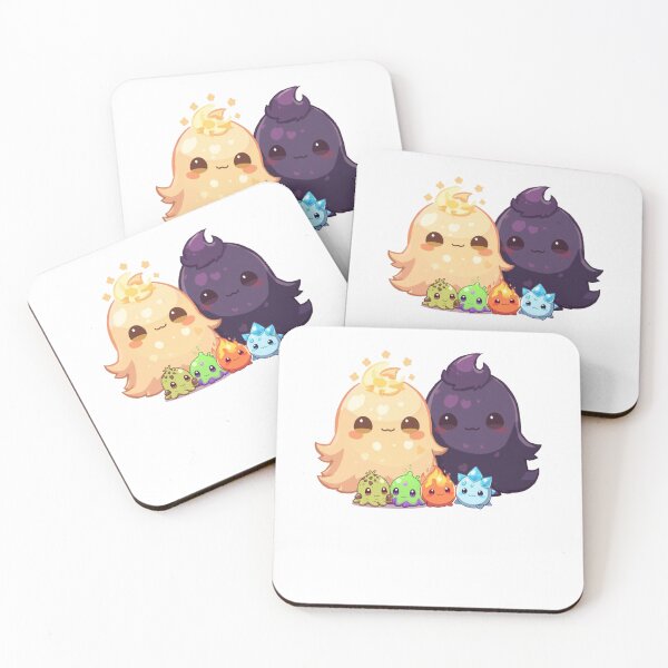 Item preview, “Elemental Slime Family – Light, Dark & Their Four Tiny Elements” designed and sold by Monzora.