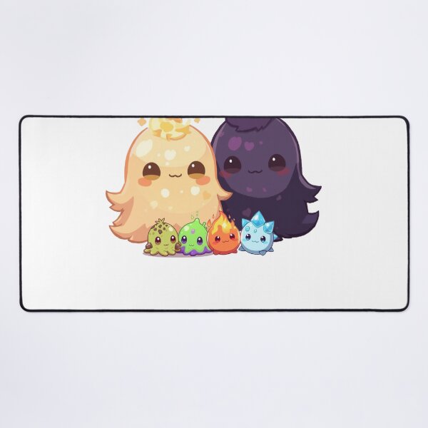 Item preview, “Elemental Slime Family – Light, Dark & Their Four Tiny Elements” designed and sold by Monzora.