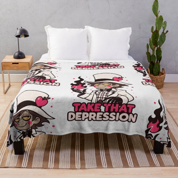 Item preview, Hazbin Hotel Lucifer Cartoon Take That Depression designed and sold by AntonioJ8.