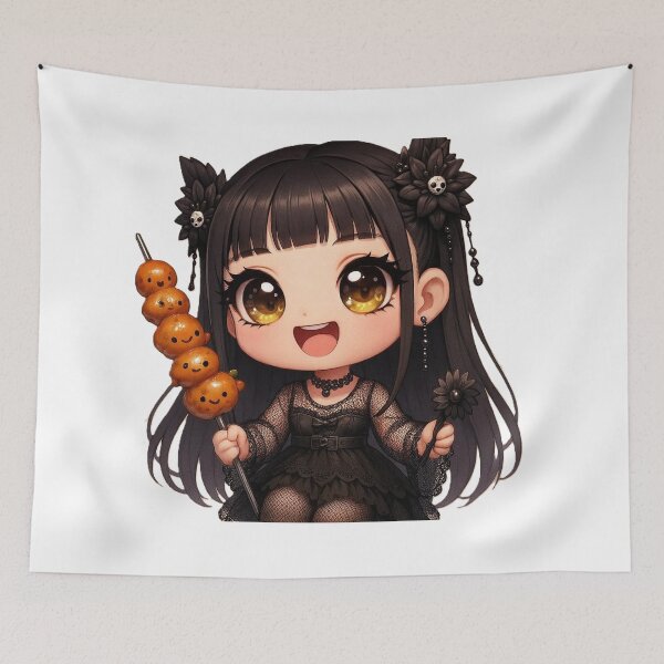 Item preview, Cute Goth Girl Chibi Kawaii Chicken designed and sold by PetiteEmilie.