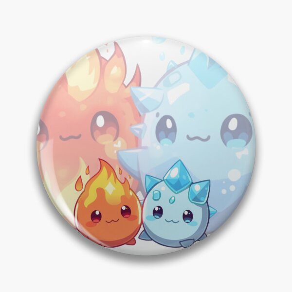 Item preview, Fire & Ice Slime Twins – Baby to Elemental Reflections designed and sold by Monzora.
