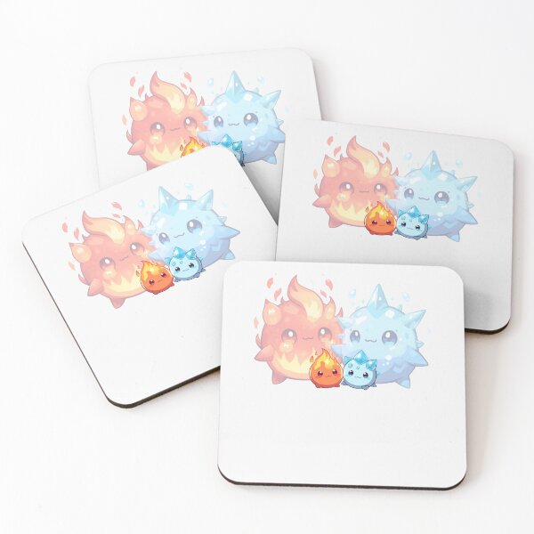 Item preview, Fire & Ice Slime Twins – Baby to Elemental Reflections designed and sold by Monzora.