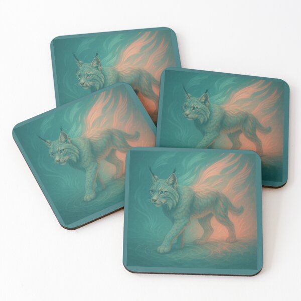 Item preview, Coral Lynx – Guardian of the Depths (ElementaWild Collection) designed and sold by GeoWild Designs.