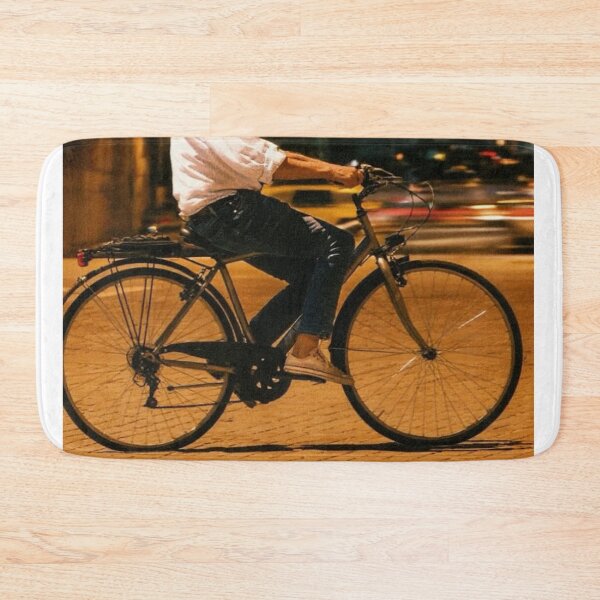 Item preview, Cyclist in Starbucks Logo Nighttime City Tunnel designed and sold by Sinhakudiye.