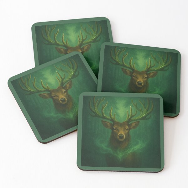 Item preview, Verdant Stag – Heart of the Forest (ElementaWild Collection) designed and sold by GeoWild Designs.