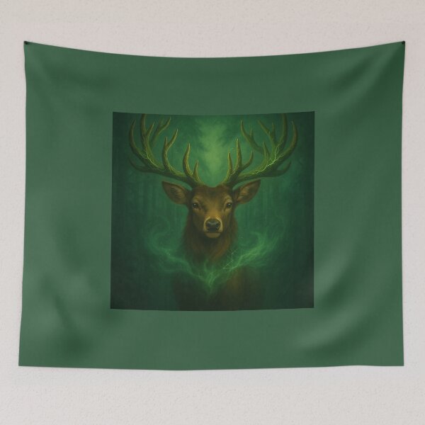 Item preview, Verdant Stag – Heart of the Forest (ElementaWild Collection) designed and sold by GeoWild Designs.