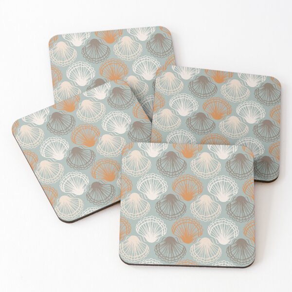 Item preview, Retro Boho Clam Shells Pattern designed and sold by Farissa Designs.