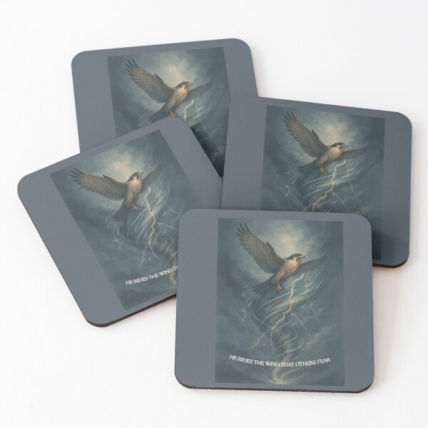 Item preview, Falcon of the Tornado – He Rides the Wind That Others Fear designed and sold by GeoWild Designs.