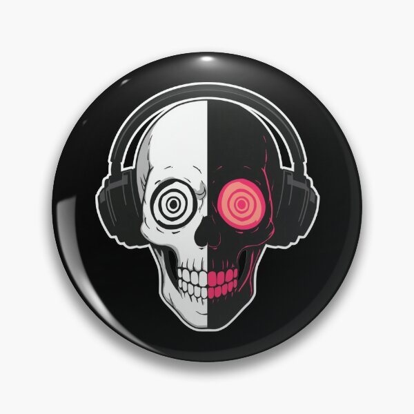 Item preview, Neon Hypnotic Split Skull Design designed and sold by Skulls & Calaveras.