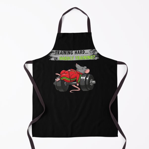 Item preview, Lazy Cartoon Rat on Dumbbell Funny Gym Meme | Training Hard or Hardly Training? designed and sold by Design_Your_Day.