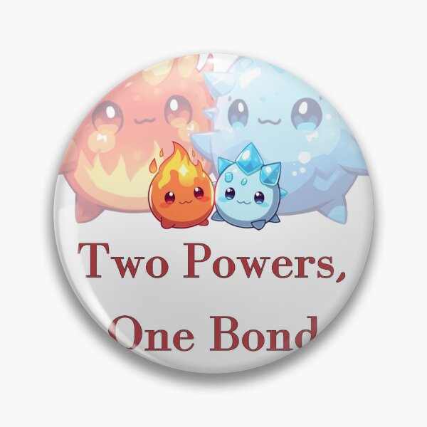 Item preview, Two powers, one bond – Fire & Ice Chibi Duo designed and sold by Monzora.