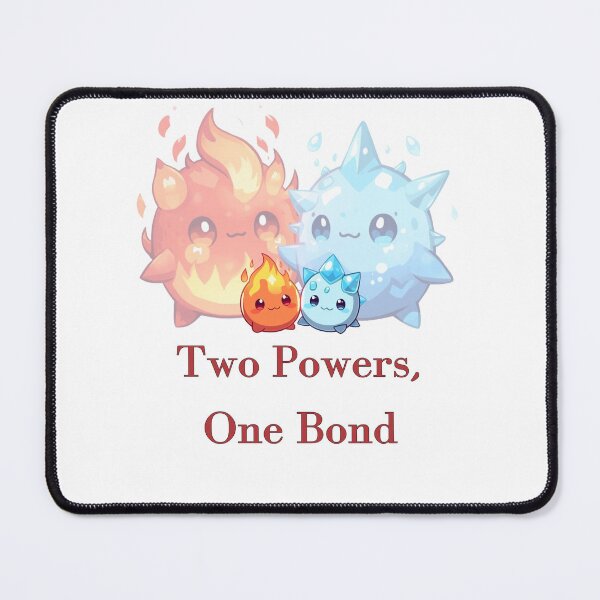 Item preview, Two powers, one bond – Fire & Ice Chibi Duo designed and sold by Monzora.