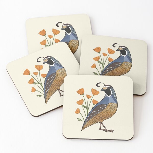Item preview, California Quail with Poppies designed and sold by LiviRoseDesigns.