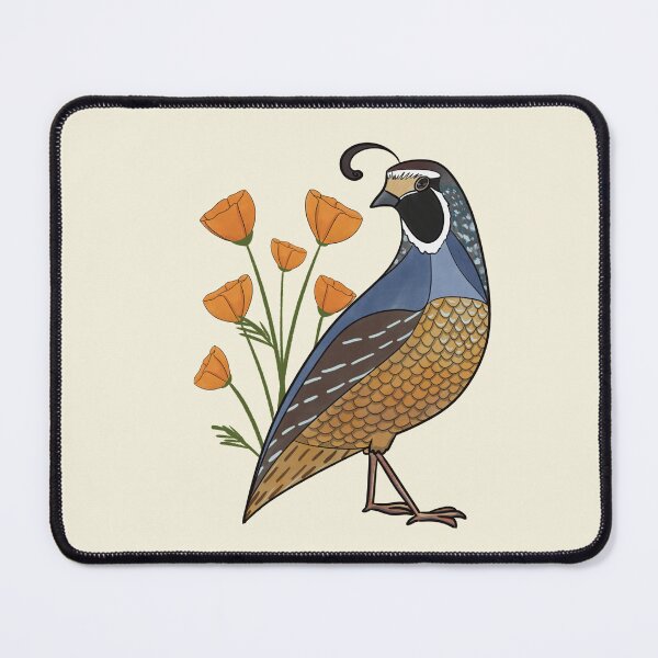 Item preview, California Quail with Poppies designed and sold by LiviRoseDesigns.