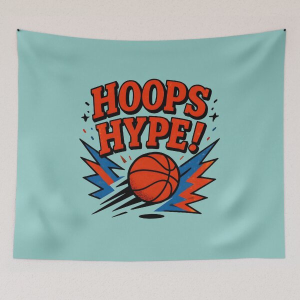 Item preview, Retro Hoops Hype! Sports Design designed and sold by InkWeaveShop.