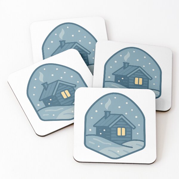 Item preview, Minimal Cozy Winter Cabin Emblem designed and sold by Fernova.