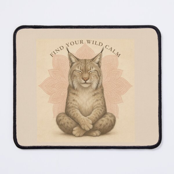 Item preview, Find Your Wild Calm – Meditating Lynx Zen Design designed and sold by GeoWild Designs.