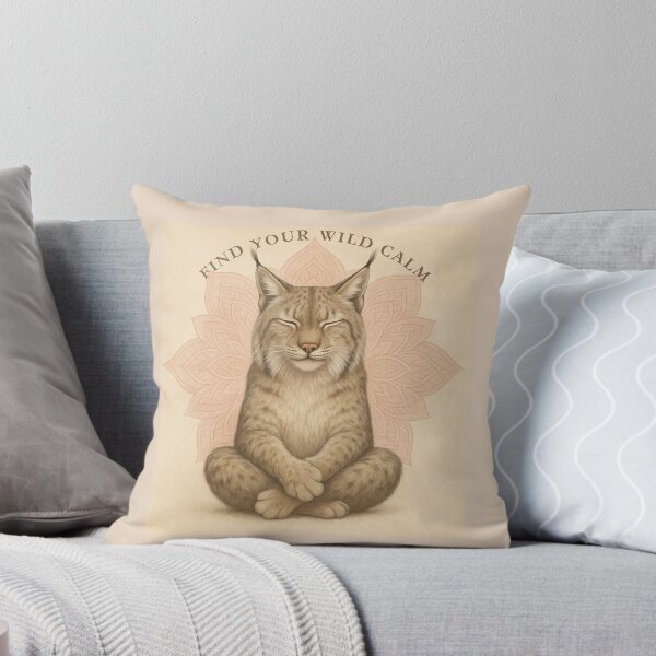 Item preview, Find Your Wild Calm – Meditating Lynx Zen Design designed and sold by GeoWild Designs.