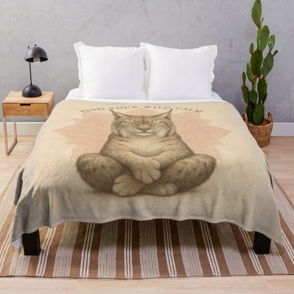 Item preview, Find Your Wild Calm – Meditating Lynx Zen Design designed and sold by GeoWild Designs.