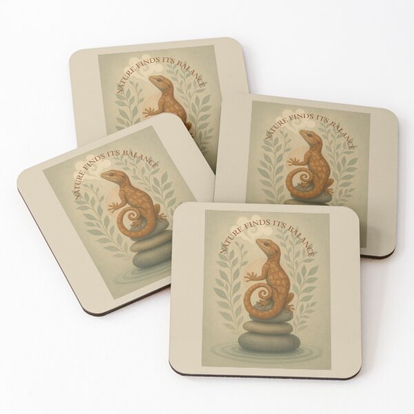 Item preview, Nature Finds Its Balance – Gecko Zen Art designed and sold by GeoWild Designs.
